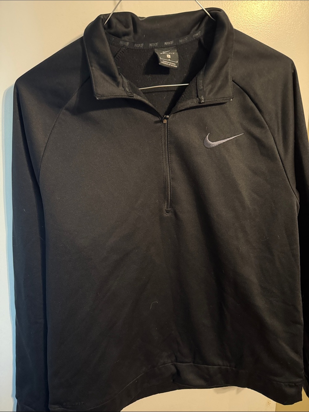 Nike Dri fit Black Half-Zip Performance Pullover Jacket